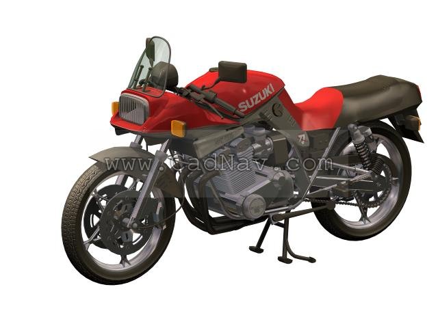 Suzuki Katana GSX 1100 motorcycle 3d rendering