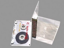 Magnetic tape cassette 3d model preview