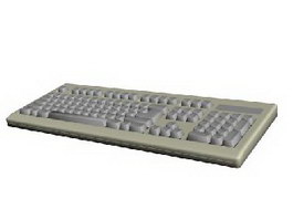 Computer keyboard 3d model preview