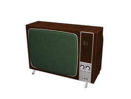Old TV 3d model preview