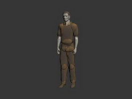 Game Character man 3d model preview