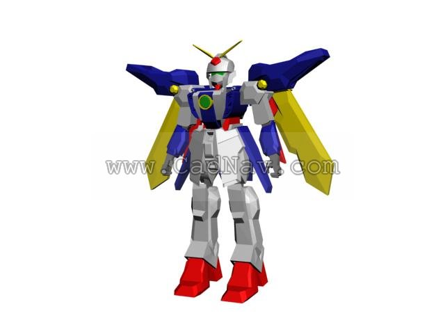 Gundam 3d rendering