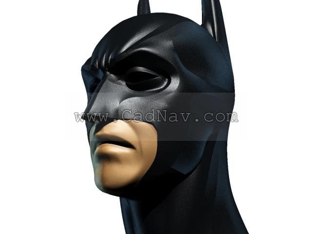 Batman head 3d rendering