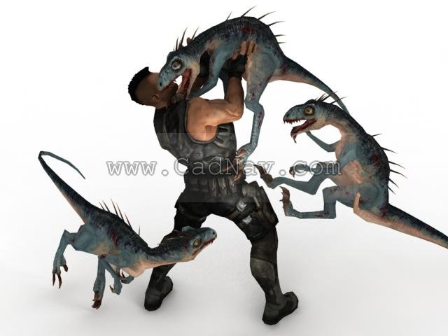 3D PC Game Scene£º Dinosaur Hunter 3D Model Download,Free 3D Models Download