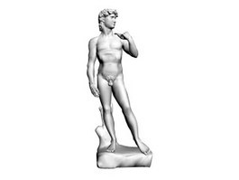 Statue of David 3d model preview