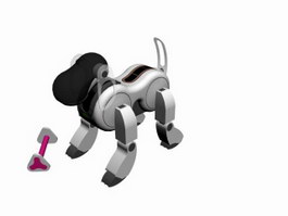 Sony Aibo robot dogs 3d model preview