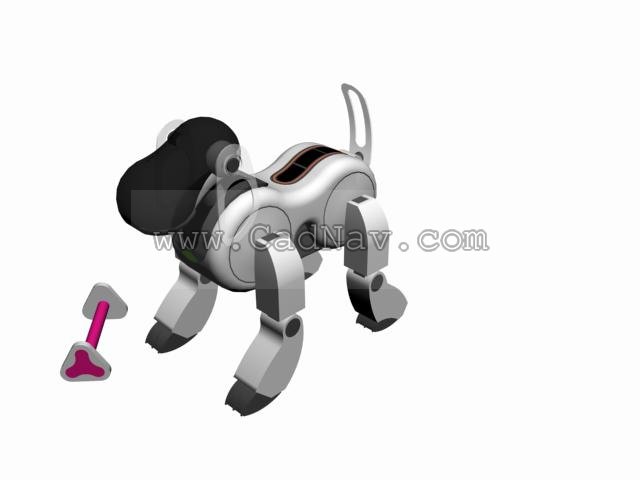 Sony Aibo robot dogs 3d rendering