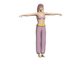 Ancient Egyptian Dancing Girl 3d model preview