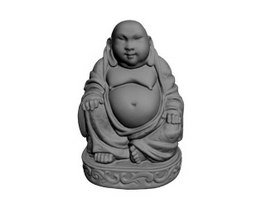 Buddha statue 3d model preview