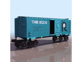 Freight train boxcar 3d preview