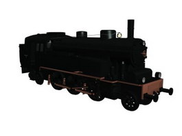 Steam locomotive 3d model preview