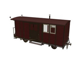 Railway carriage 3d preview
