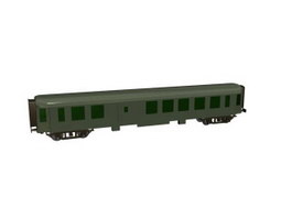 Passenger train 3d model preview
