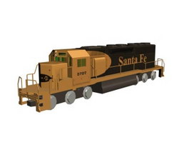 Diesel locomotive 3d model preview