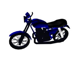 Low poly motorbike 3d model preview