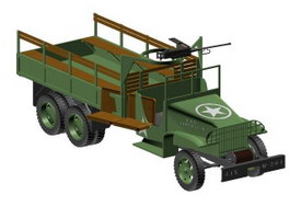 Military truck 3d model preview