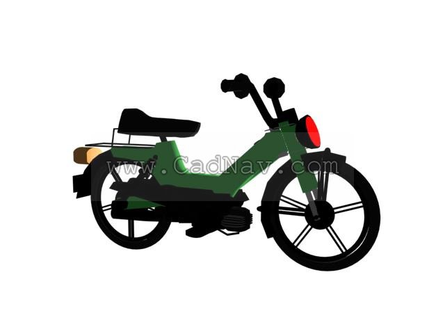 Moped electrical bicycle 3d rendering