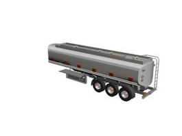 Road tanker trailer 3d model preview