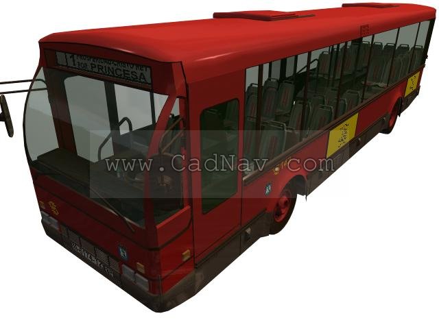 Spain EMT bus 3d rendering