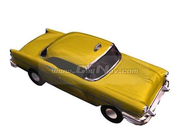 BUICK taxi 3d rendering