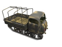 Steyr caterpillar truck 3d model preview