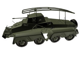 Sd.Kfz 232 Heavy armored reconnaissance vehicle 3d model preview