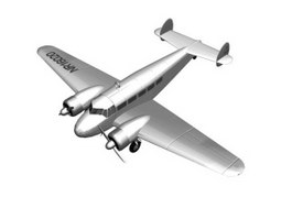 Lockheed Model 10 Electra Light airliner 3d model preview