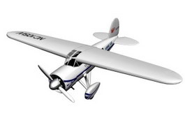 Lockheed Vega transport aircraft 3d model preview