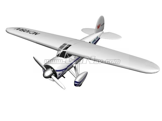 Lockheed Vega transport aircraft 3d rendering