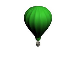 Hot air balloon 3d model preview
