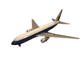 Boeing 767 Wide-body jet airliner 3d model preview