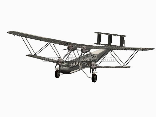 Handley Page H.P.42 Heracles Civilian airliner 3d rendering