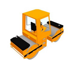 Pavement roller 3d model preview