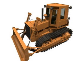 Hydraulic bulldozer 3d model preview