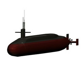 USS Ohio-class submarine 3d model preview