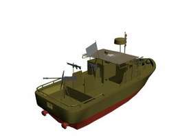 River Patrol Boat 3d model preview
