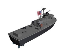 United States Coast Guard Response Boat 3d model preview