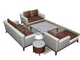 Living Room Sofas Sets 3d model preview