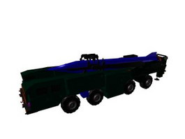 Missile transporter vehicle 3d model preview