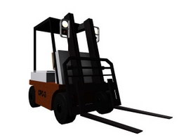 Fork lift truck 3d model preview