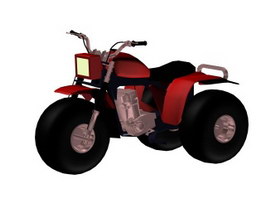 Three-wheeler ATV motocross bike 3d preview