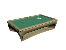 Table billiard 3d model preview