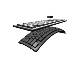 Computer Keyboard 3d model preview