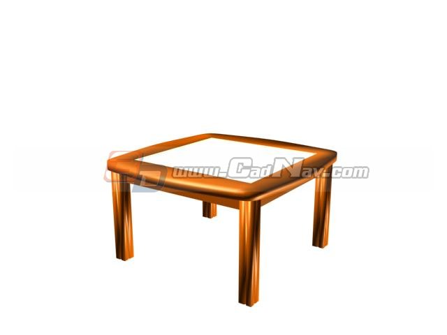 Glass top dining table 3d rendering