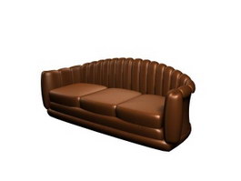 Three-person sofas 3d model preview