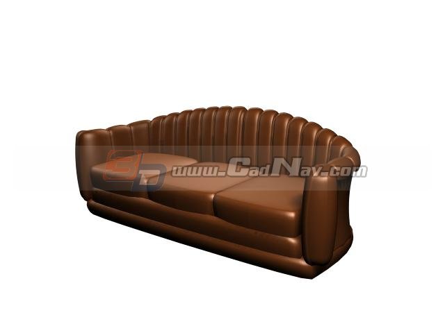 Three-person sofas 3d rendering