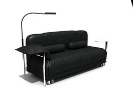 Wittmann studio couch 3d model preview
