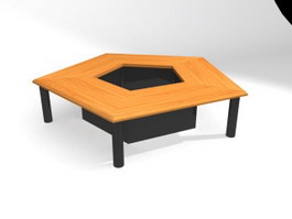 Office Meeting table 3d model preview