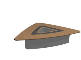 Triangle meeting table 3d preview
