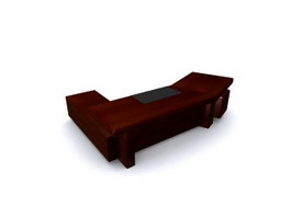 Luxurious boss table 3d model preview